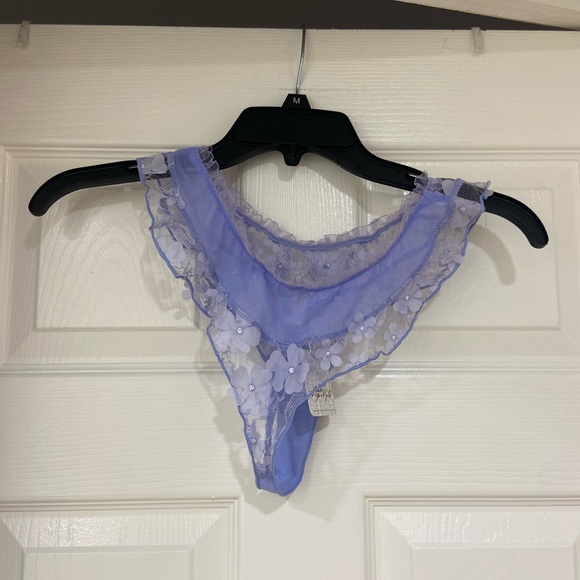 New 2 pc Free People Lavender Chemise Floral Appliqué Dress with Panties - Picture 13 of 13